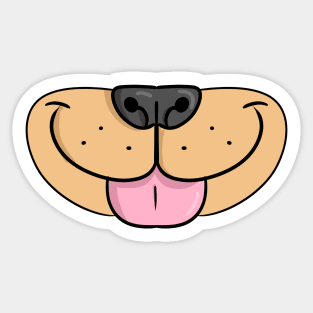 Dog Cartoon Snout - Face Mask Sticker